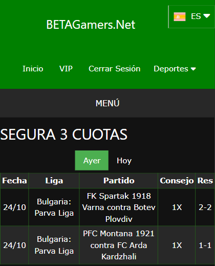 boleto de apuesta vip ganada